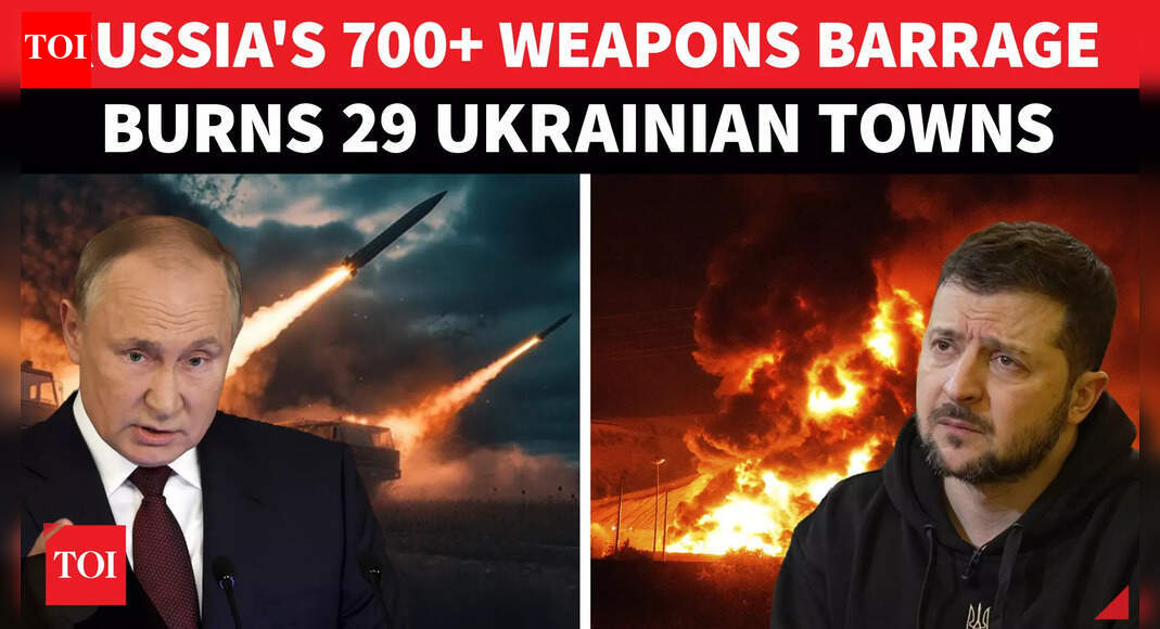 Russia Launches 653-Drone Night Assault as Fastiv Rail Hub Burns and Ukraine Reports Major Damage