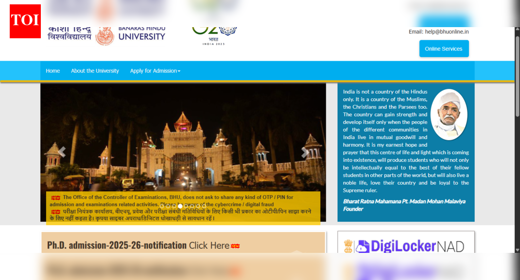 BHU opens registration for PhD admissions 2026: Check eligibility, key dates and direct link to apply here