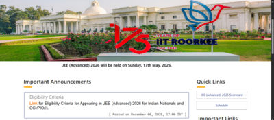 JEE Advanced 2026: IIT Roorkee releases five key eligibility requirements for candidates; check details here