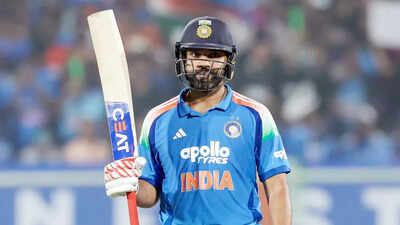 ‘Mota ho jaunga wapis’: Rohit Sharma refuses to eat cake after India win – WATCH | Cricket News – The Times of India