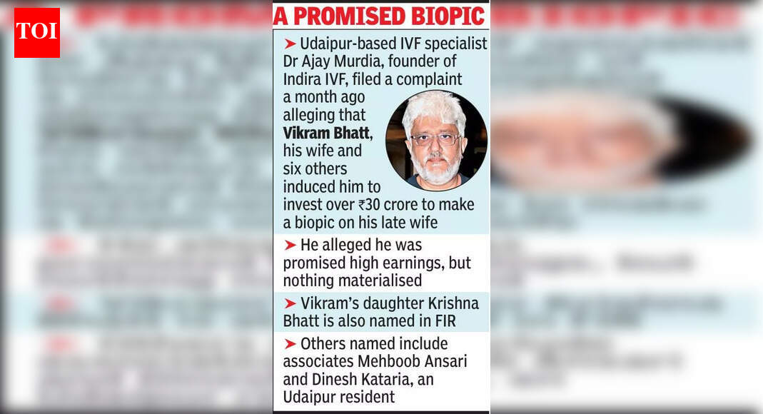 Vikram Bhatt, wife heldin 30-crore fraud casefiled by Udaipur doctor