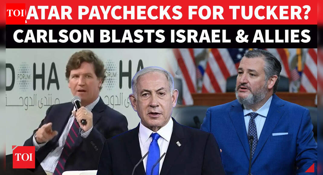 Tucker Carlson Clashes With Ted Cruz; 'Who Are You To Question Me?' | Qatar | Hamas | WATCH