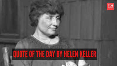 Quote of the day by Helen Keller: “When one door of happiness closes, another opens, but often we look…”