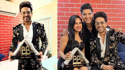  Poses with wife Akanksha Chamola and Mridul Tiwari; ‘Greatful for your immense support’