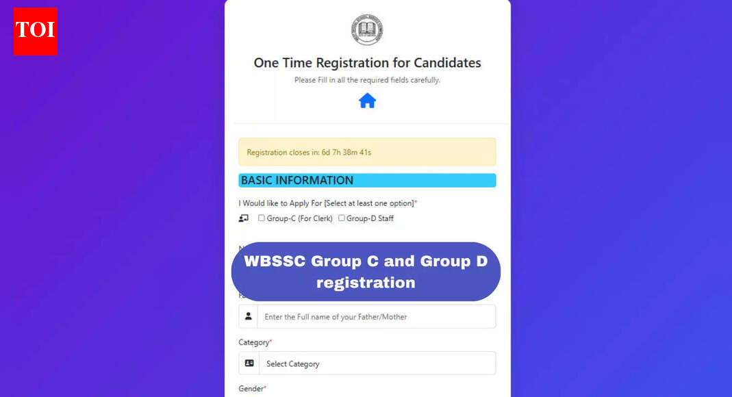 WBSSC Group C &amp; D recruitment 2025 last date today for submitting online SLST application form; apply here