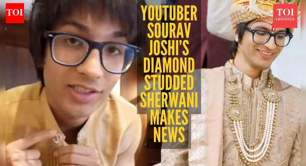 Rolex on his wrist, ‘S & A’ diamonds on his sherwani: Inside Sourav Joshi’s luxe wedding look