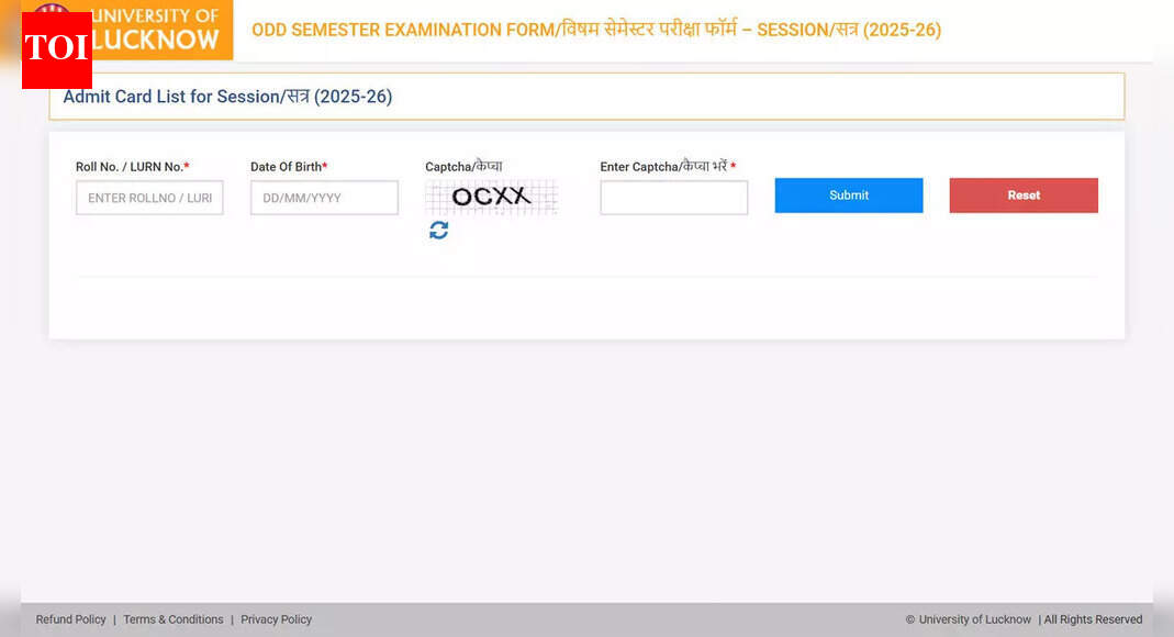 LU Admit Card 2025: Lucknow University odd semester exam hall ticket released at lkouniv.ac.in; download here