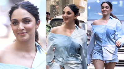New mom Kiara Advani stuns in denim outfit, says THIS as paparaazi ask ‘Saraayah kaisi hai?’ - VIDEO