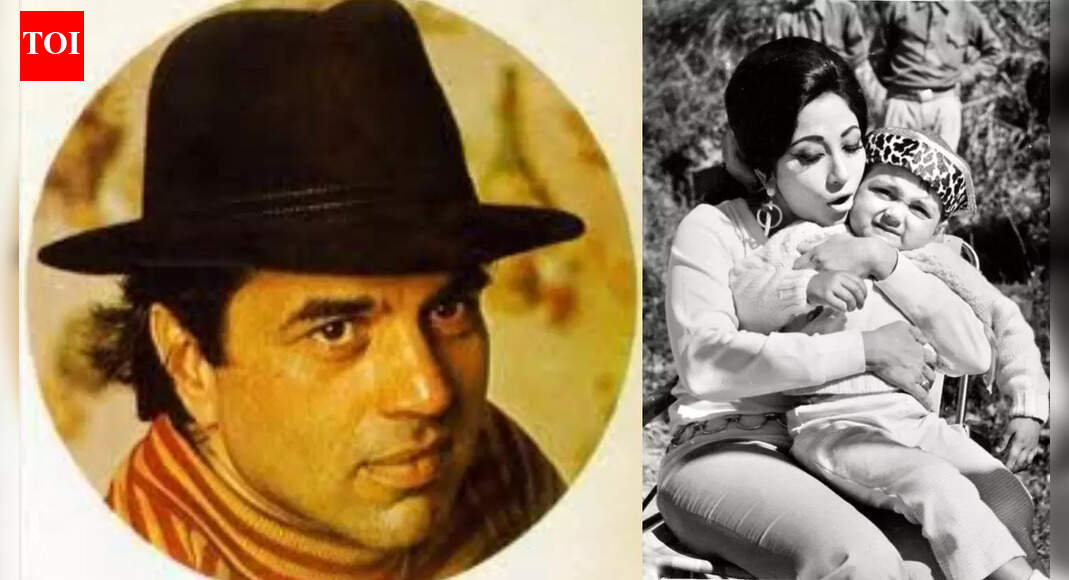 When Dharmendra dug out a RARE pic of toddler Bobby Deol sitting on Mala Sinha’s lap-Massive throwback