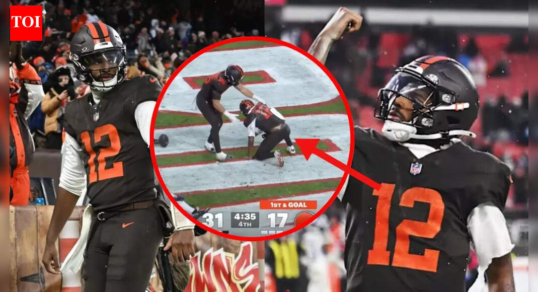 The thong Shedeur Sanders accidentally flashed ‘helps him run faster’ according to fan conspiracy theories after viral brief wardrobe slip