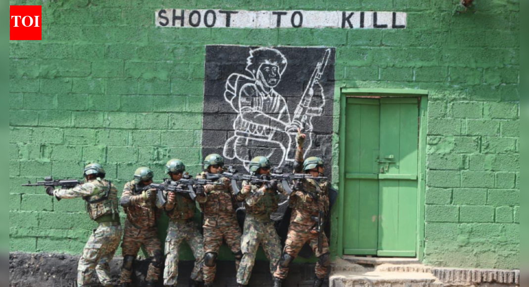 Joint military drill between Indian Army and Maldives National Defence Force under way in Thiruvananthapuram