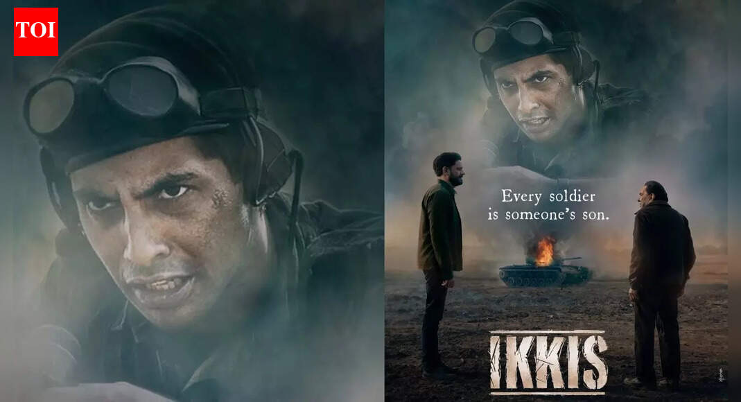 ‘Ikkis’: New poster shows Dharmendra and Agastya Nanda reflecting a soldier’s courage and a father’s silent strength