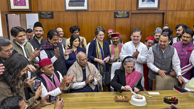 Sonia Gandhi turns 78: Veteran leader celebrates inside Parliament; cuts cake with INDIA bloc MPs