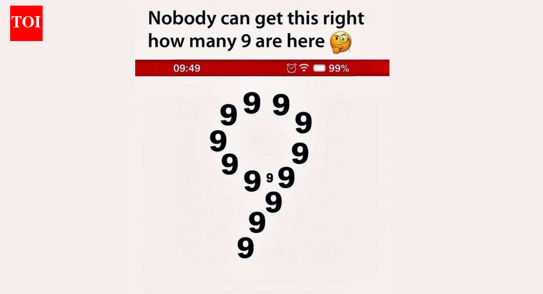 Brain exercise: How many 9s can you count in this image