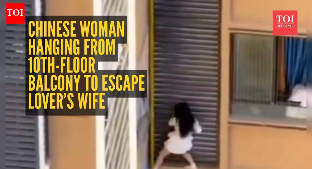 ‘Heart-stopping’ viral clip shows Chinese woman hanging from 10th-floor balcony to escape lover’s wife