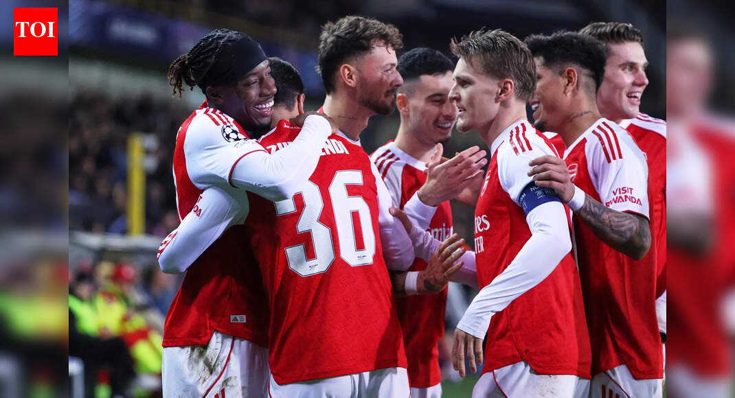 Champions League: Arsenal crush Club Brugge 3-0 with Noni Madueke and Gabriel Martinelli's wonder goals