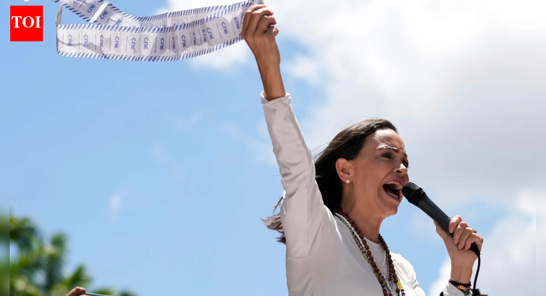 Machado out of hiding after 11 months to reach Oslo, credits Trump actions for having made Maduro weak