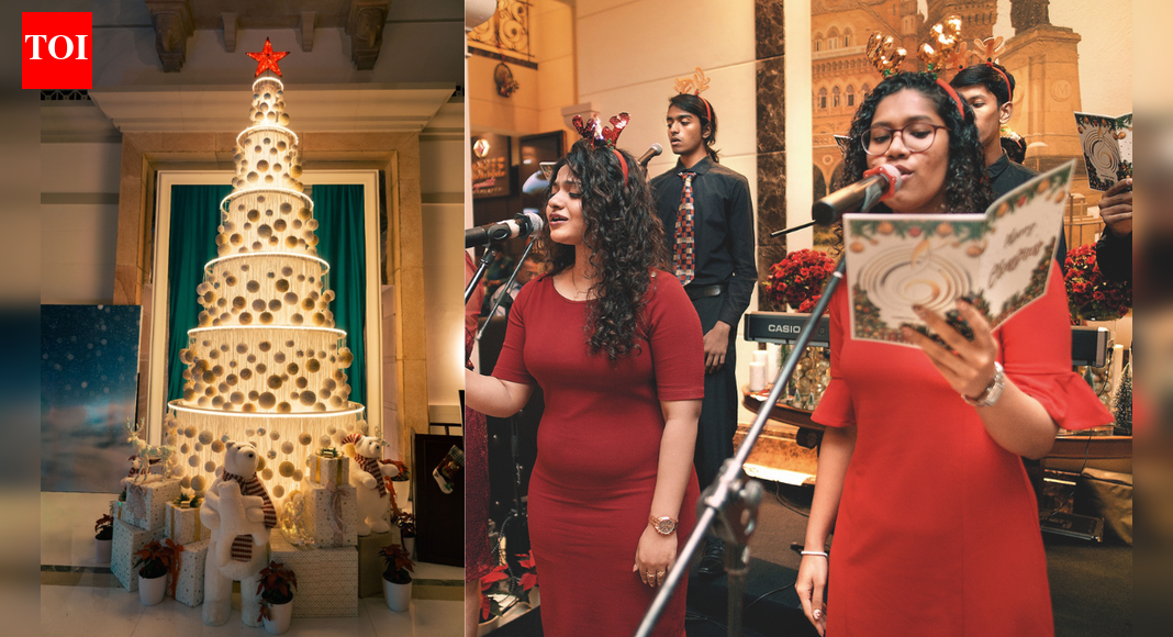 Lighting up the Xmas tree with carols and cheer