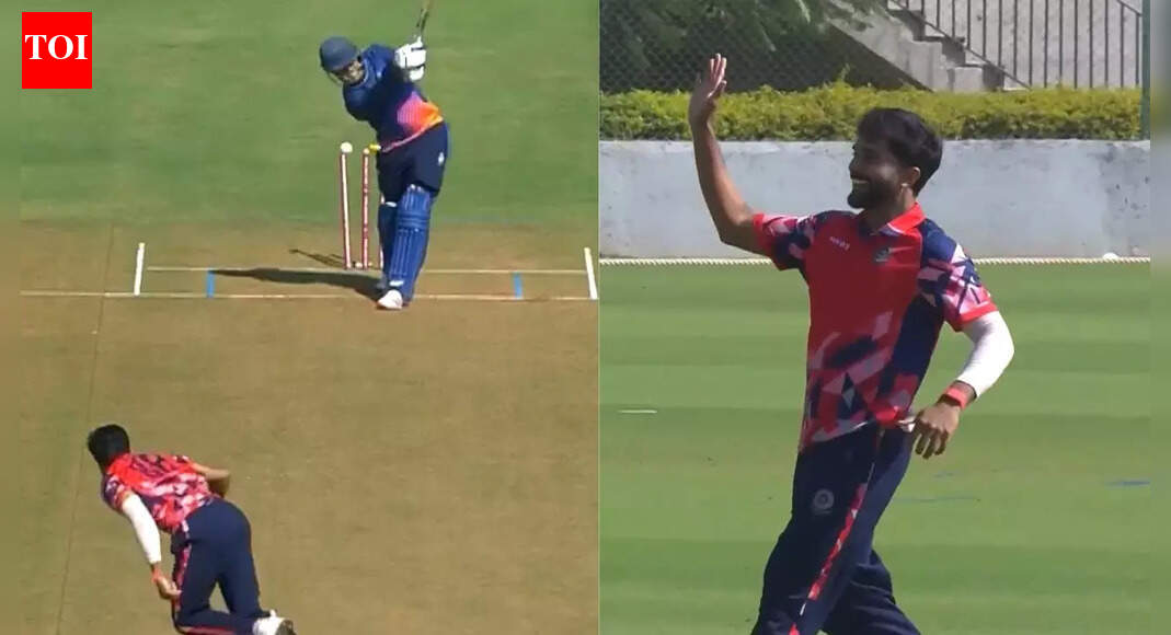 Nitish Kumar Reddy claims hat-trick in SMAT; dismisses RCB captain - Watch