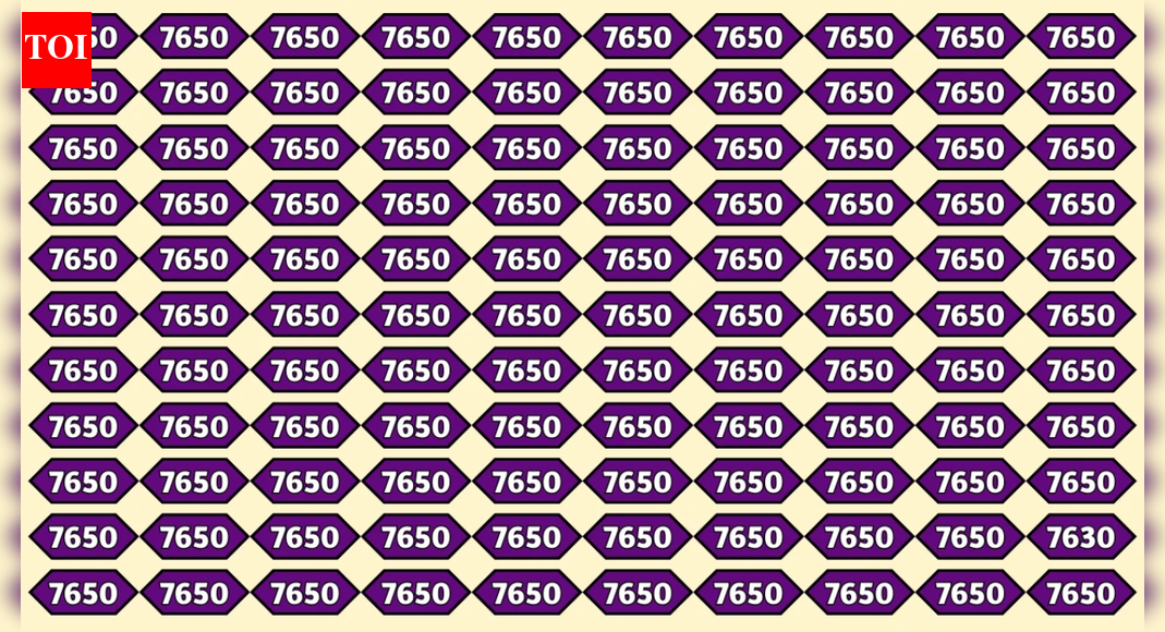 Optical illusion: Can you spot 7630 hiding among 7650?