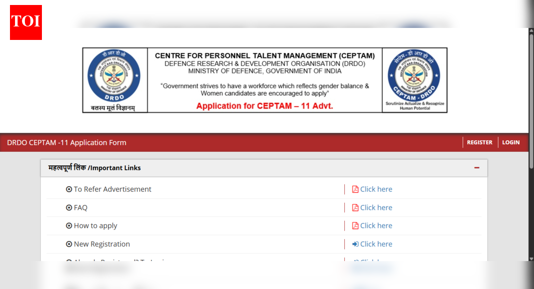 DRDO CEPTAM 11 recruitment 2025: Registration begins for 764 posts at drdo.gov.in; direct link to apply here