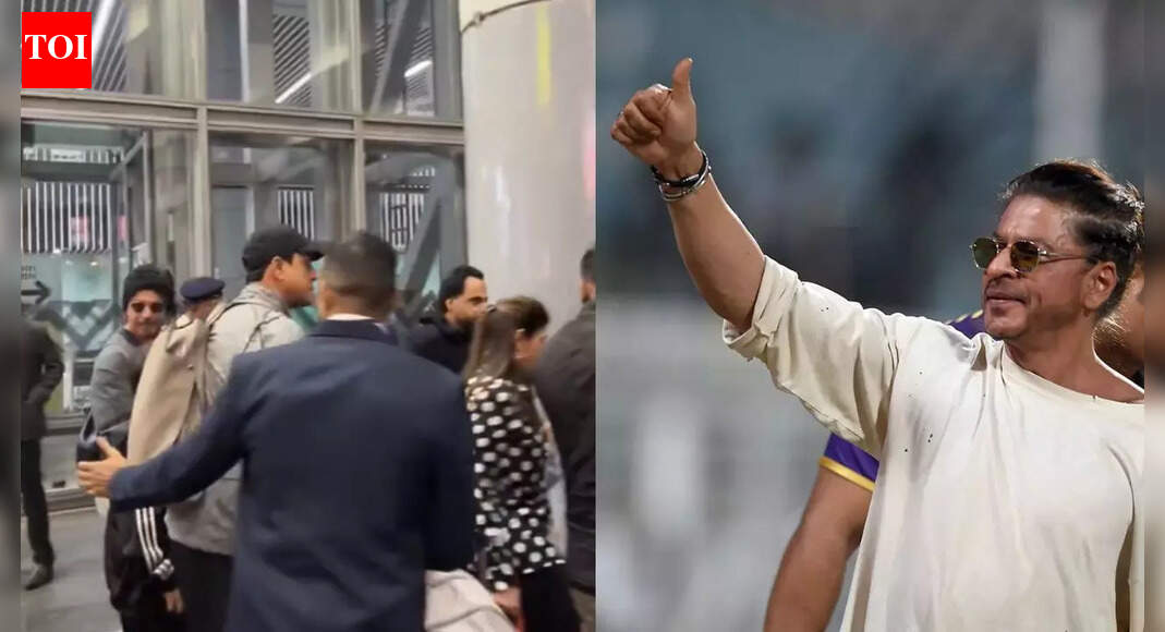 Watch: Shah Rukh Khan reaches Kolkata ahead of Lionel Messi event; joined by son AbRam