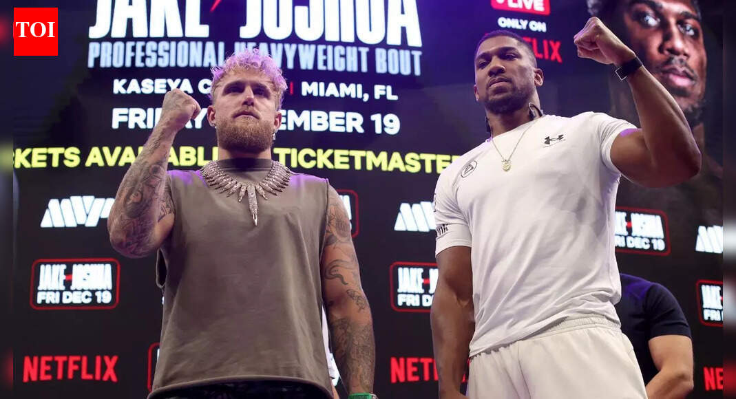 Holiday twist sees Jake Paul and Anthony Joshua swap Christmas cards just ahead of their highly anticipated fight