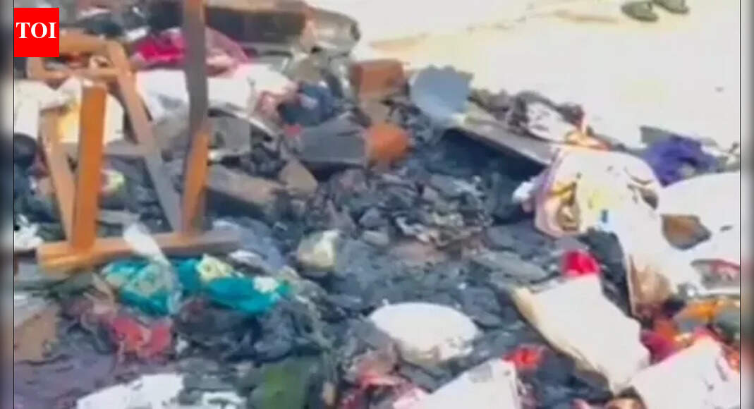 Villagers set fire to househod items of woman arrested for boy's murder