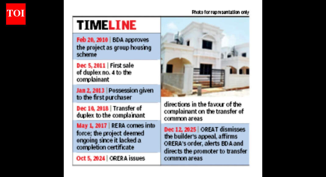 Odisha real estate tribunal upholds ORERA order: Builder must obtain OC, transfer common areas