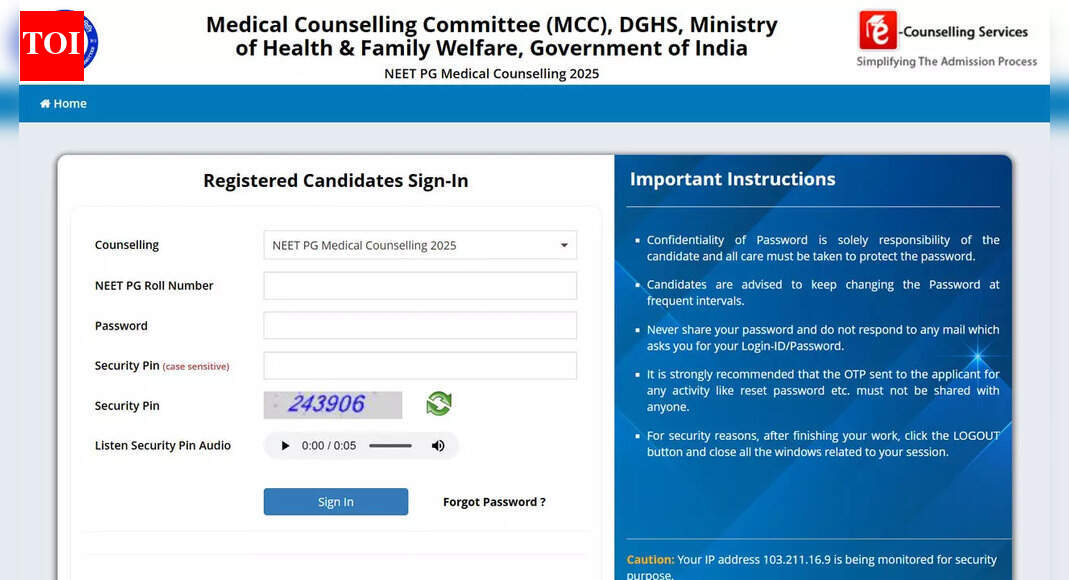 NEET PG 2025 counselling round 2 choice locking ends today; MCC seat allotment on December 16