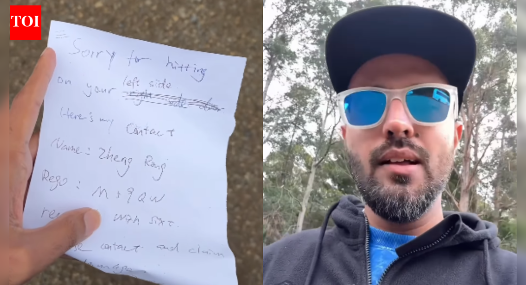 ‘Sorry for hitting’: Indian travel vlogger in Australia shares note after minor car park accident, sparks praise — watch