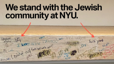 ‘Alarming’: Antisemitic, anti-Indian graffiti found inside NYU library; probe under way