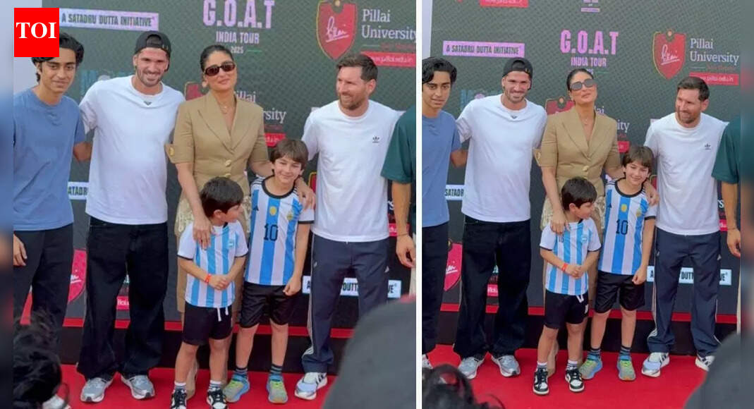 Kareena Kapoor and Sons Meet Football Star Lionel Messi After Shah Rukh Khan