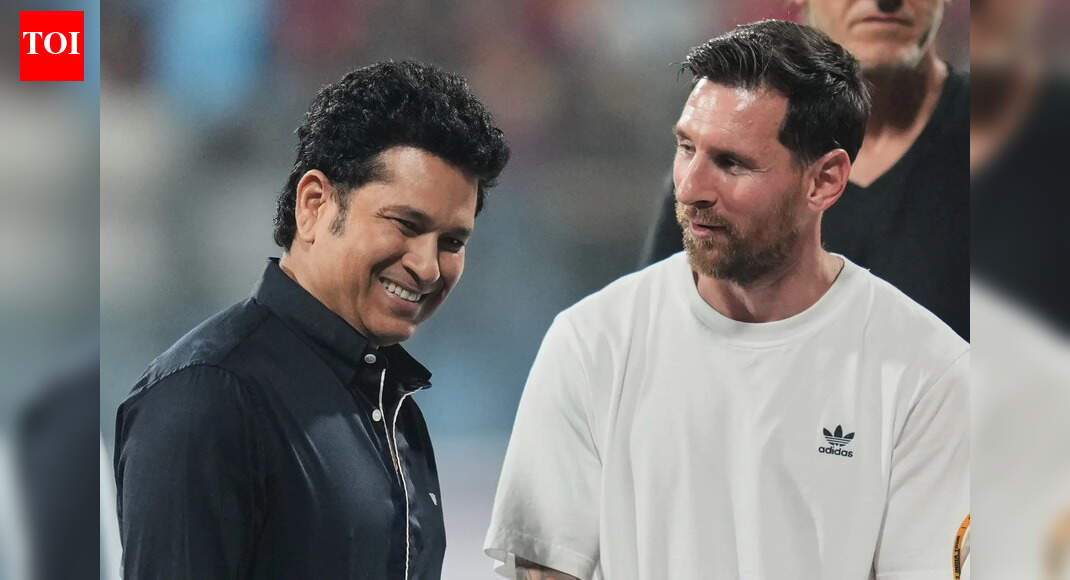 GOAT India Tour: Lionel Messi, Sachin share No. 10 moment; Chhetri leads football fiesta