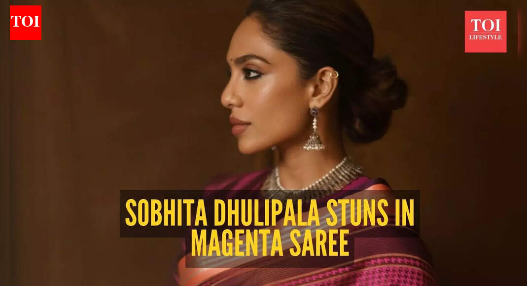 Sobhita Dhulipala’s magenta saree look is proof you don’t need gold to look regal |