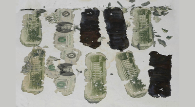 Recovered money matching ransom serial numbers