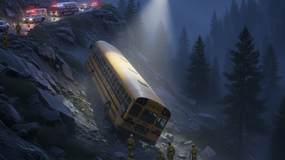  School shuttle plunges into valley; 17 dead, 20 injured