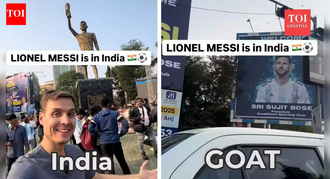 “Metro took decades, statue took 40 days”: Vlogger’s remark on Messi statue in Kolkata goes viral