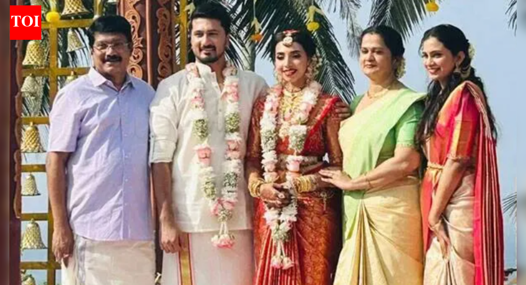 Singer Arvind Venugopal ties the knot with actor-model Sneha Ajith, Suresh Gopi graces the wedding