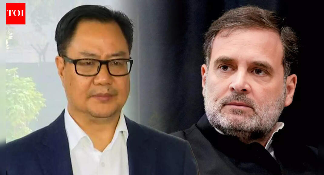 "Abusing PM Does Not Befit" Rijiju Seeks apology From Congress Over Anti-Modi Slogans