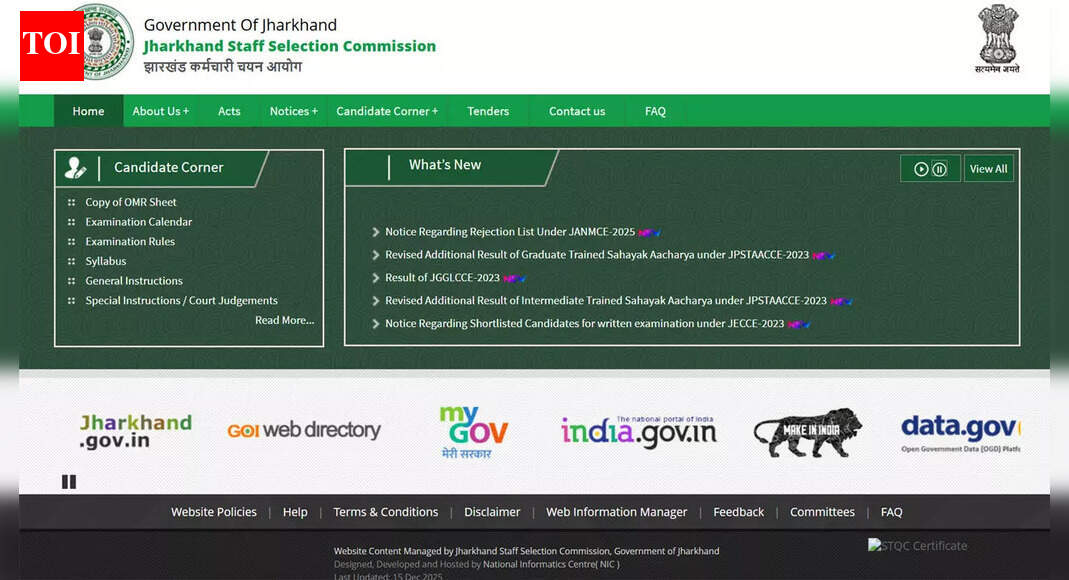 JSSC Special Assistant Teacher recruitment 2025: Apply online for 3,451 posts before January 13