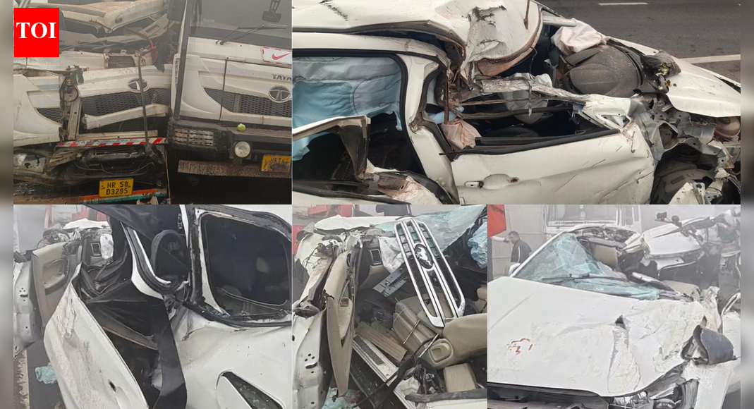 Deadly pile-up on Delhi-Mumbai Expressway: Multiple vehicles collide due to dense fog; 4 dead