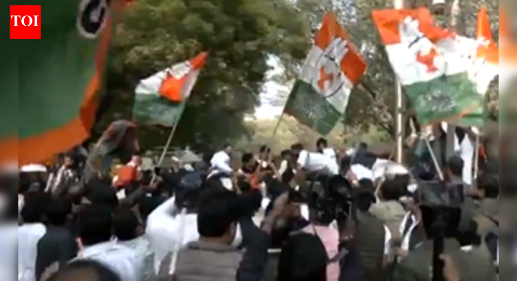 Over 20 Youth Congress protesters detained during Parliament march in Delhi