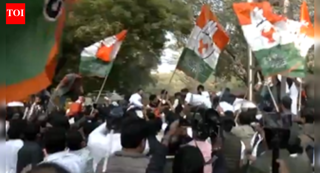 Over 20 Youth Congress protesters detained during Parliament march in Delhi