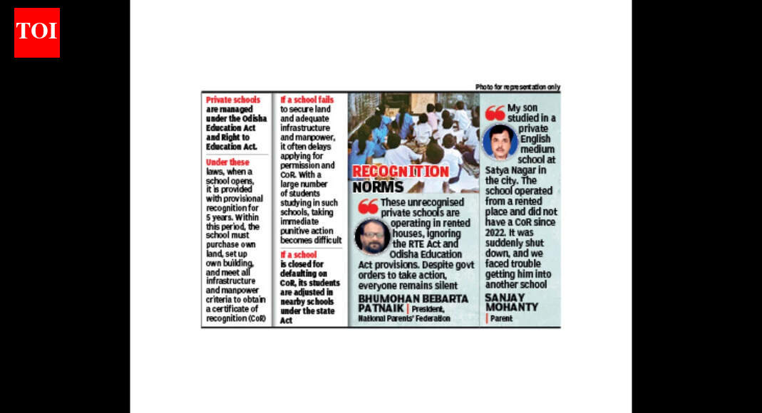 Odisha sees surge in unrecognised private schools to over 1,200