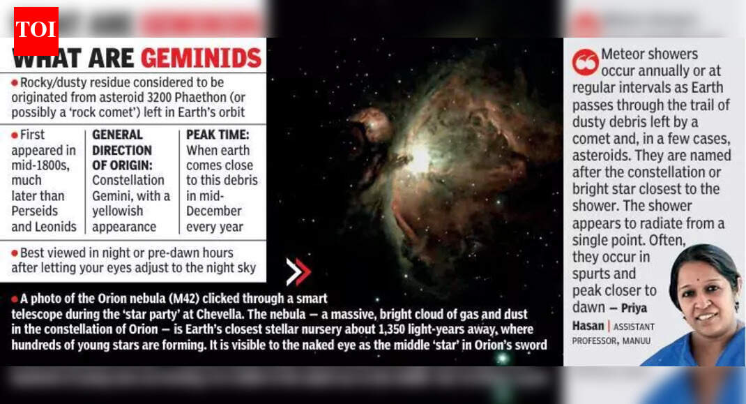 Hyderabad stargazers look up as Geminid shower lights up wintry Dec sky