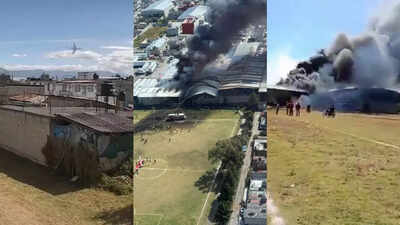 Watch: Private jet crashes during emergency landing in Mexico; new footage shows moments before deadly crash