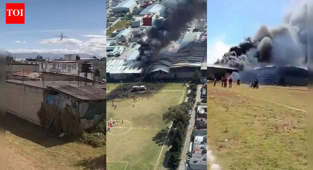 Watch: Private jet crashes during emergency landing in Mexico; new footage shows moments before deadly crash