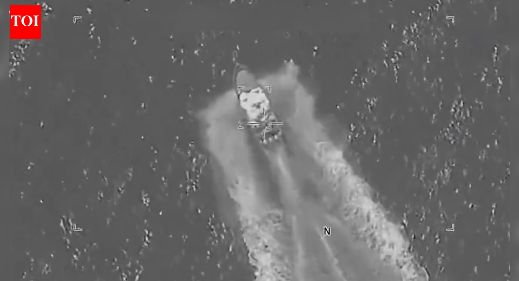 Watch: US conducts strikes on 3 suspected narco-trafficking vessels; video shows 'kinetic strike'