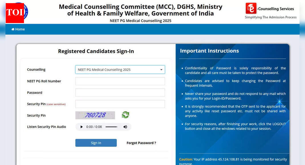 NEET PG 2025 round 2 result today: Here's how to check MCC seat allotment PDF at mcc.nic.in